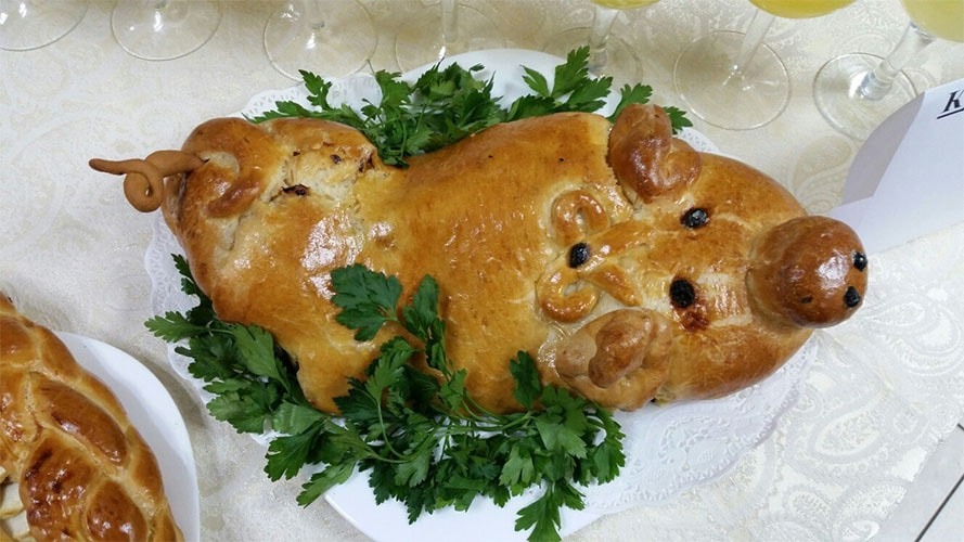 Фаршированный поросенок - пирог с мясом